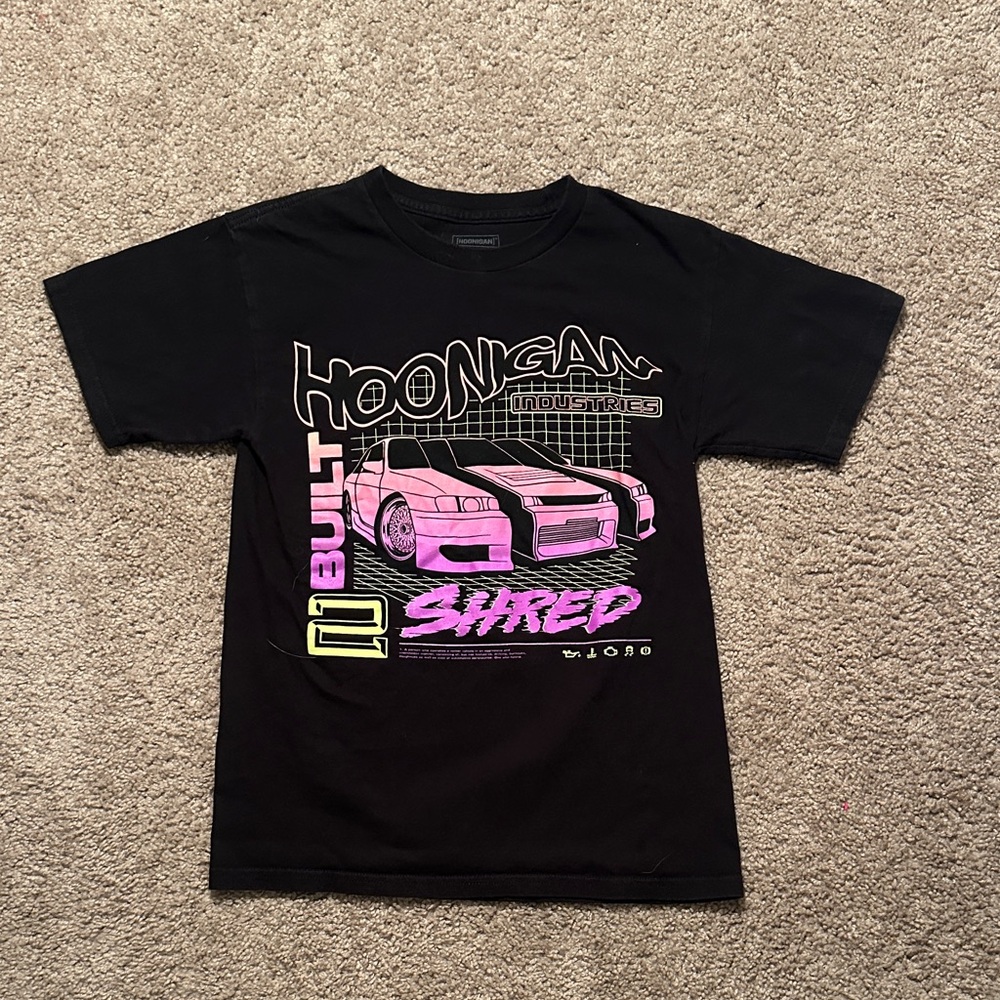 Hoonigan  Black and Pink Graphic Tee